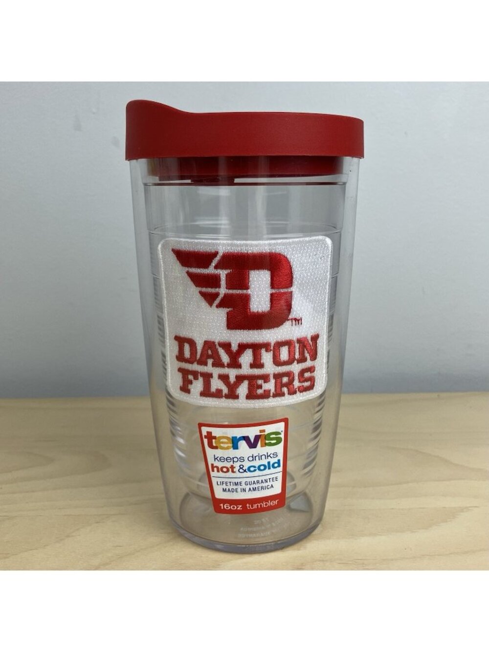 Tervis Tumbler Dayton Flyers Insulated Travel Cup 16oz Clear Hot & Cold NCAA